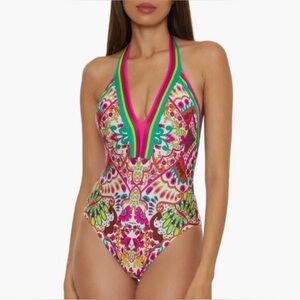TRINA TURK  🌸 Women’s Size 10 Hawaiian Garden One Piece Swimsuit